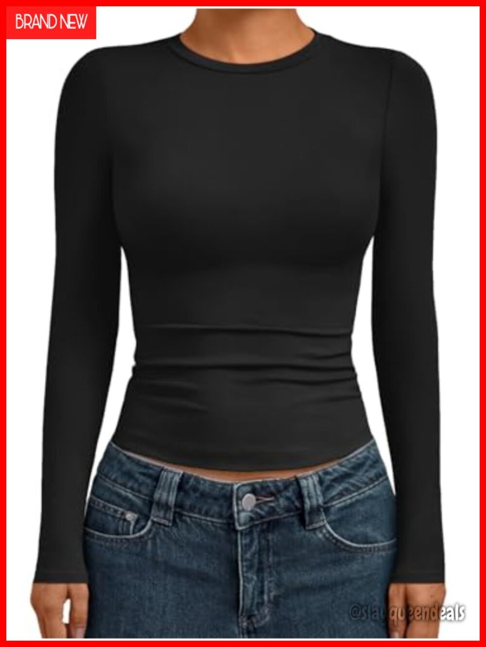 AUTOMET Womens Crew Neck Long Sleeve Compression Underscrub Top
